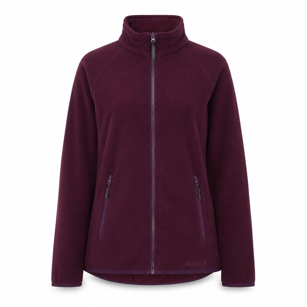 Front view of Peter Storm women’s purple fleece zip jacket, size UK 8, regular fit