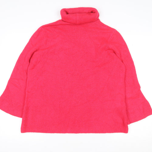 Savida Women’s Pink Roll Neck Long Sleeve Jumper Size XL