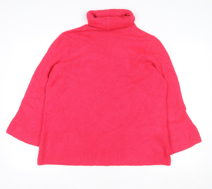 Savida Women’s Pink Roll Neck Long Sleeve Jumper Size XL
