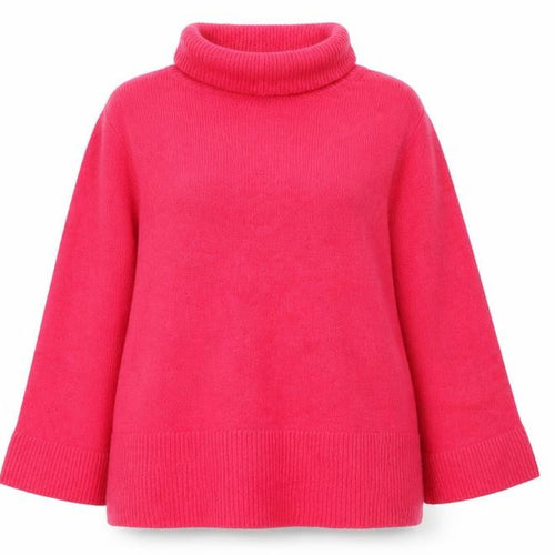 Savida Women’s Pink Roll Neck Long Sleeve Jumper Size XL