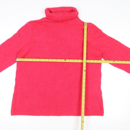 Savida Women’s Pink Roll Neck Long Sleeve Jumper Size XL