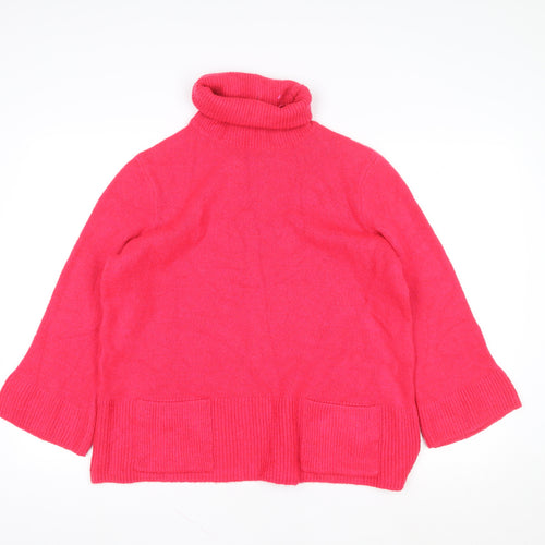 Savida Women’s Pink Roll Neck Long Sleeve Jumper Size XL