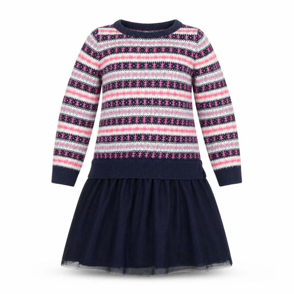 GAP Girls Multicoloured Fair Isle Jumper Dress 4 Years Knit Winter Casual