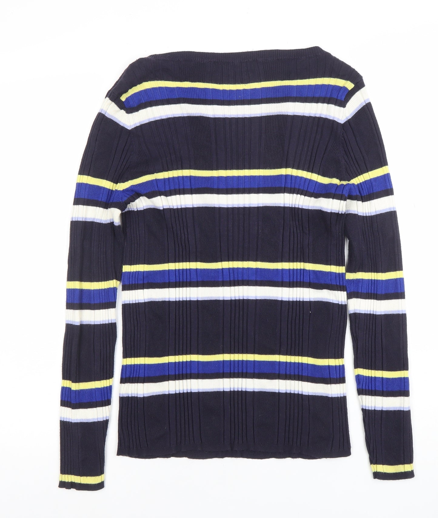 Marks and Spencer Women’s Multicoloured Striped Long Sleeve Pullover Jumper Size 16