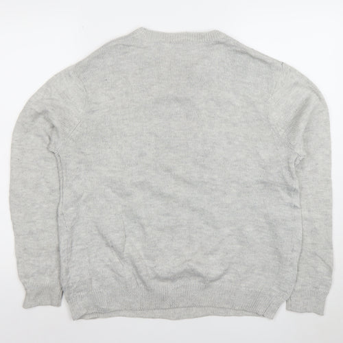 Disney Women’s Grey Mickey Mouse Knit Pullover Jumper L