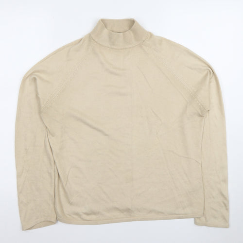 Savida Women’s Beige Roll Neck Knit Jumper Size 10-12
