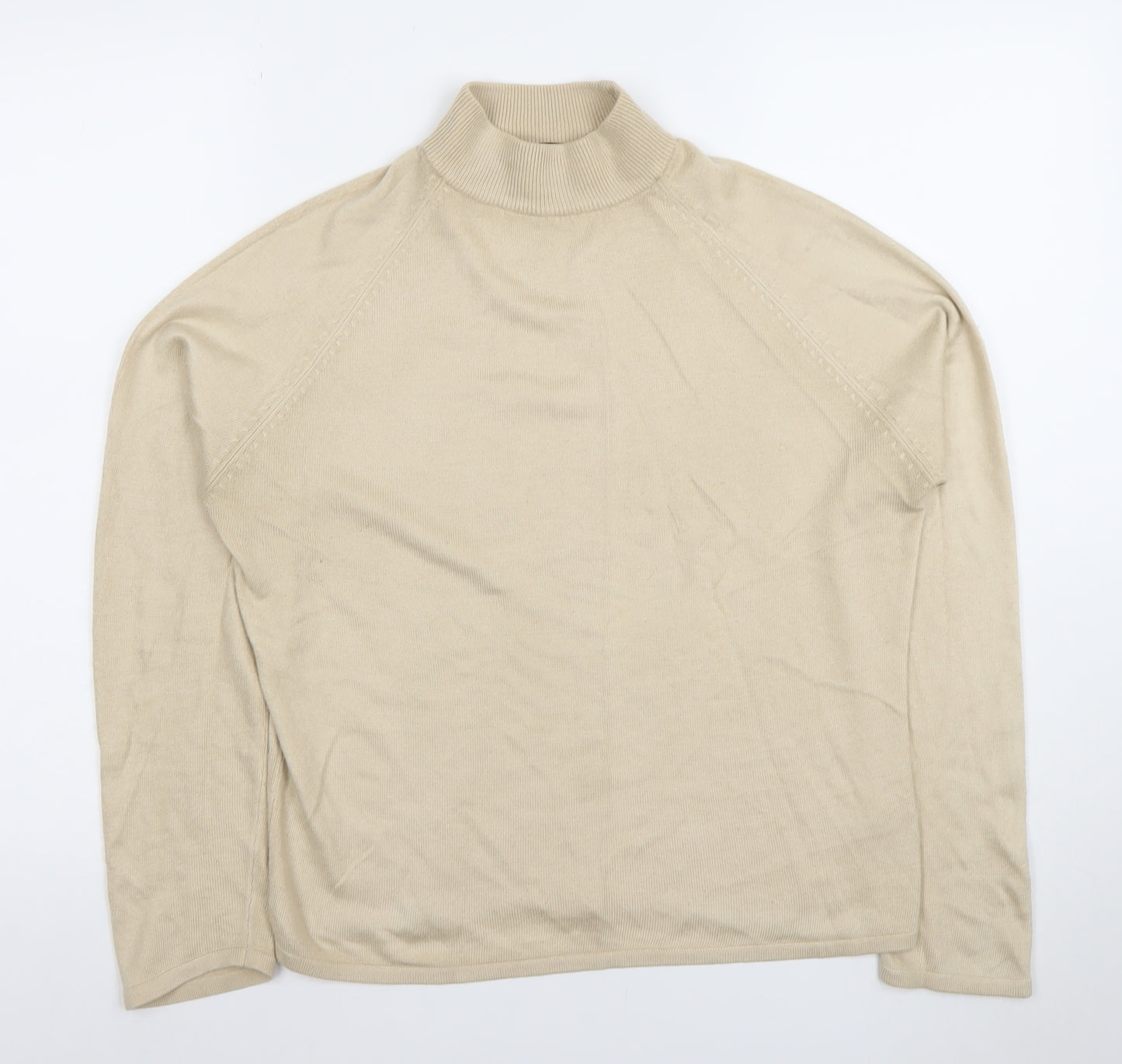 Savida Women’s Beige Roll Neck Knit Jumper Size 10-12