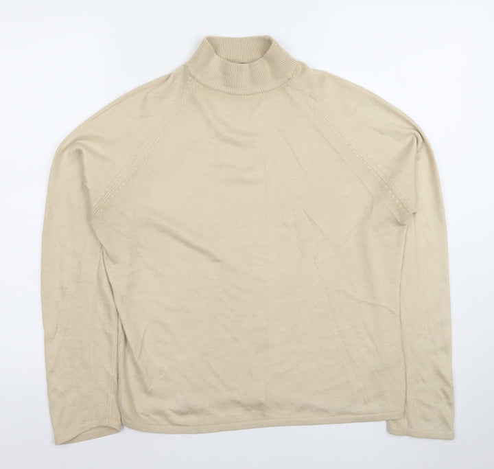 Savida Women’s Beige Roll Neck Knit Jumper Size 10-12
