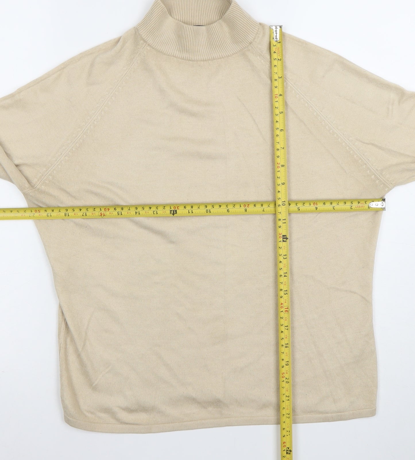 Savida Women’s Beige Roll Neck Knit Jumper Size 10-12