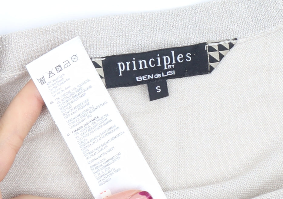 Principles by Ben de Lisi Women's Beige Kimono Sleeve Cardigan S