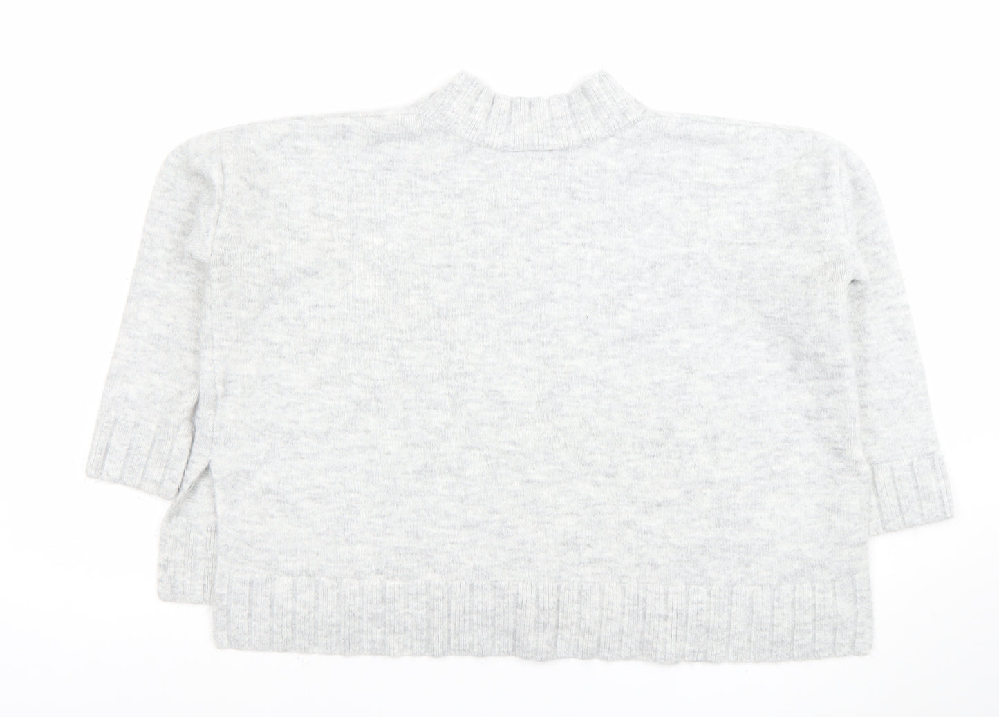 Dreams London Women's Grey V-Neck Knit Pullover Jumper One Size