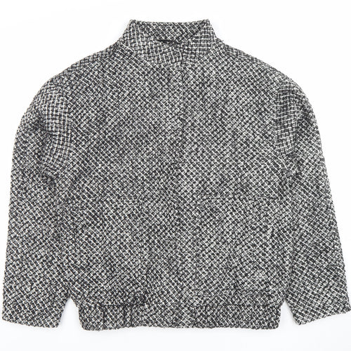Soyaconcept Women’s Black Tweed Bomber Jacket Size S