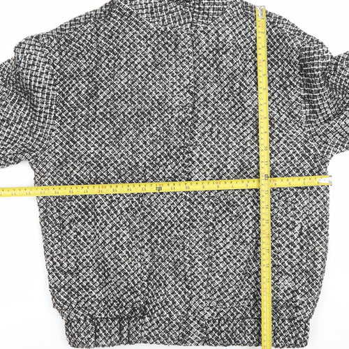 Soyaconcept Women’s Black Tweed Bomber Jacket Size S