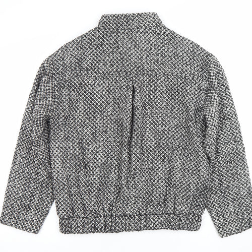 Soyaconcept Women’s Black Tweed Bomber Jacket Size S