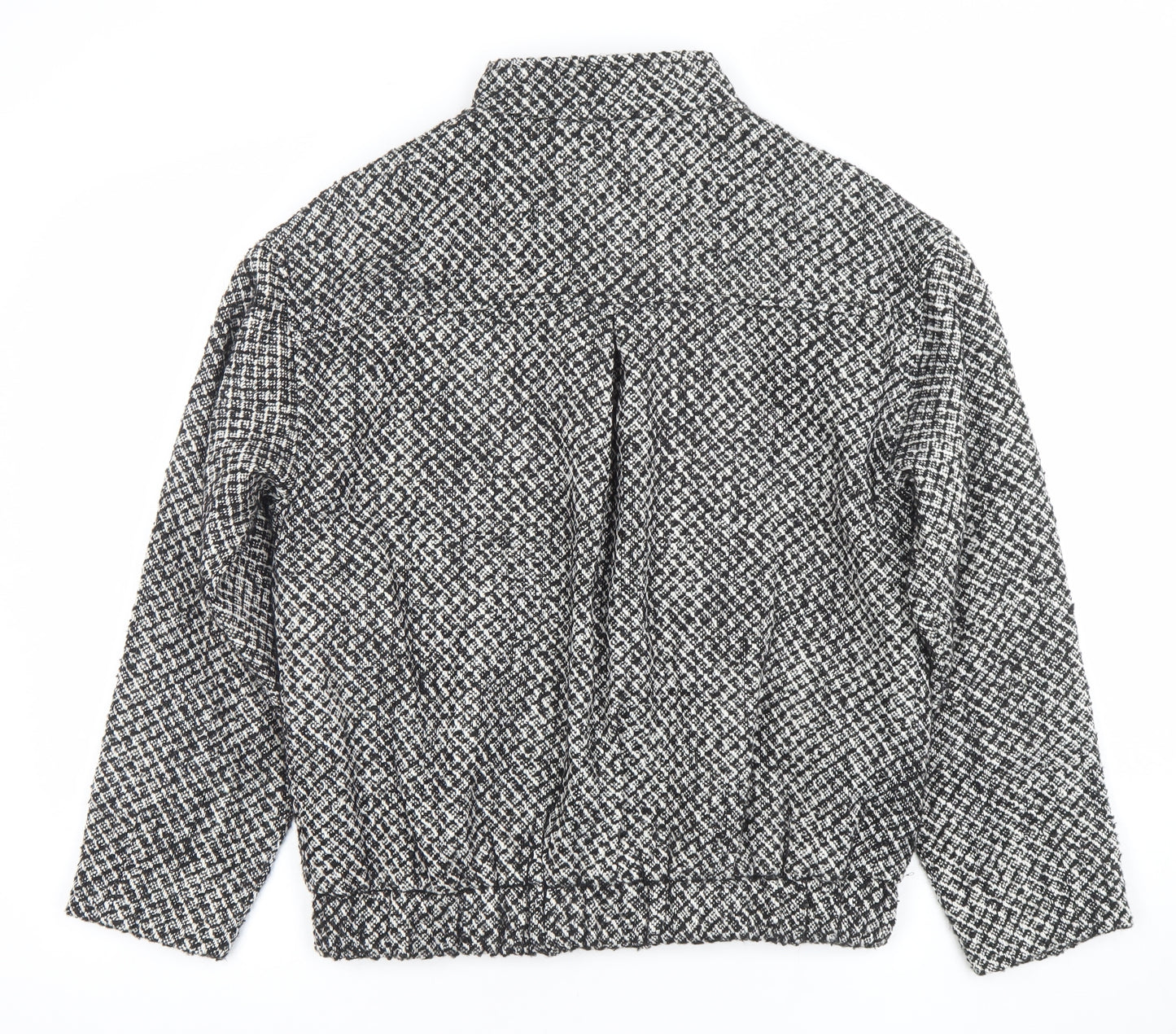Soyaconcept Women’s Black Tweed Bomber Jacket Size S