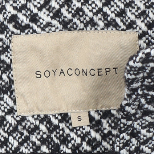 Soyaconcept Women’s Black Tweed Bomber Jacket Size S