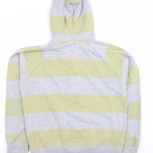 Mckenzie Men’s Grey Green Striped Full Zip Hoodie Size L