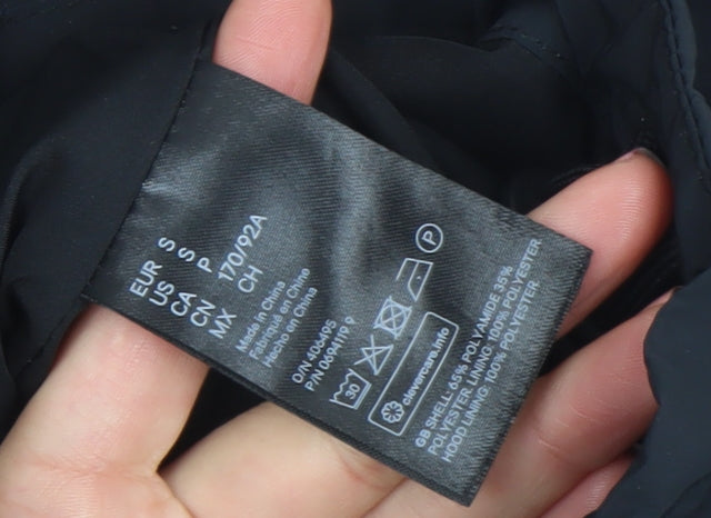 H&M Men's Black Hooded Windbreaker Jacket Size S Lightweight Full Zip