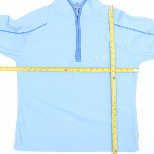 Regatta Women Blue Fleece Pullover Sweatshirt Size M 1/2 Zip Warm Top