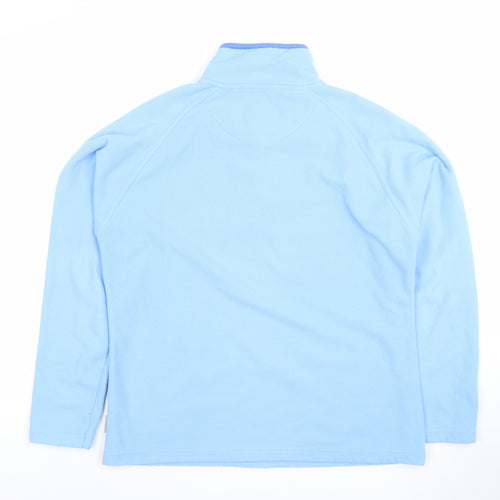 Regatta Women Blue Fleece Pullover Sweatshirt Size M 1/2 Zip Warm Top