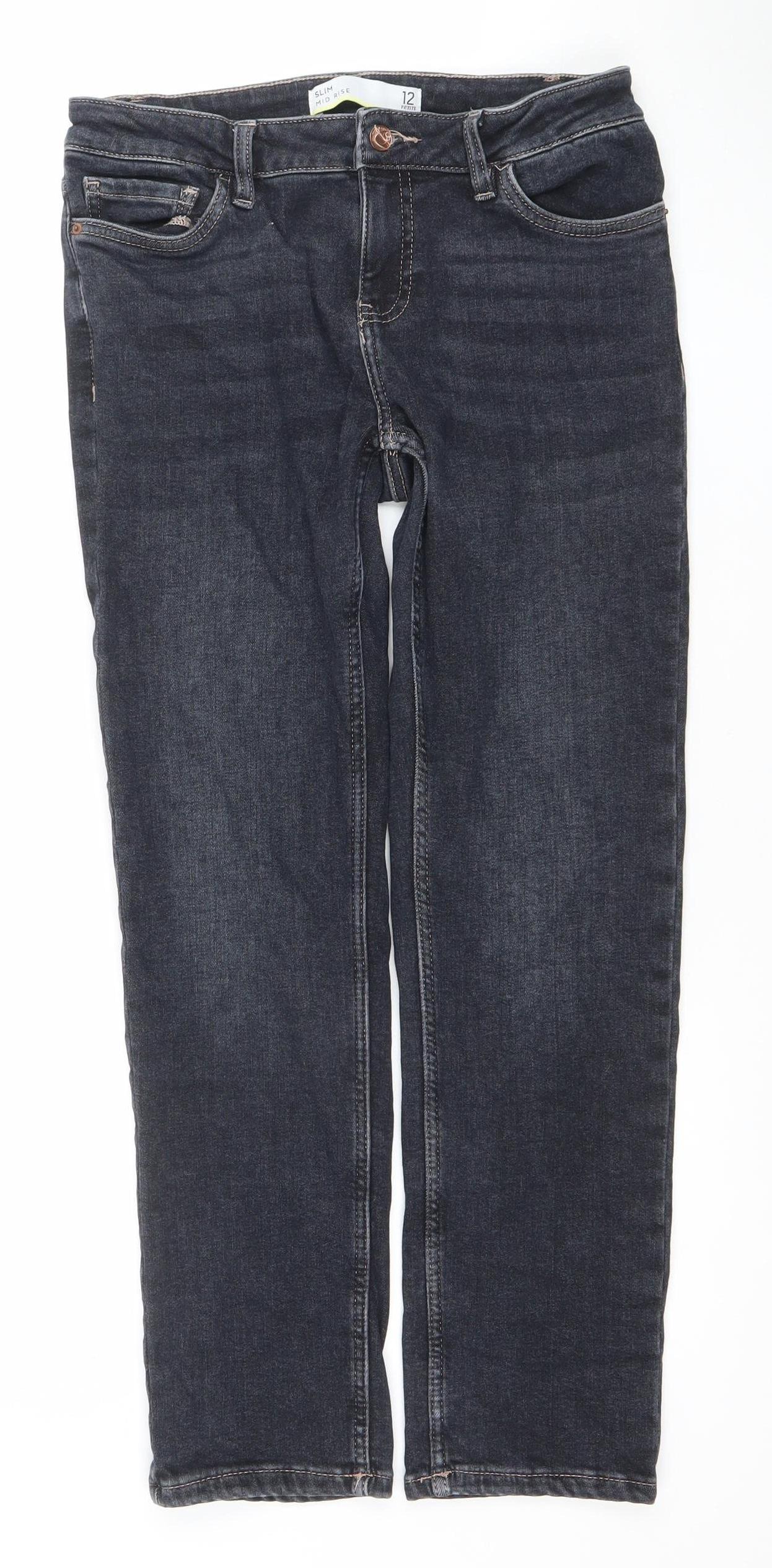 Next Women's Blue Slim Mid Rise Petite Jeans Size 12