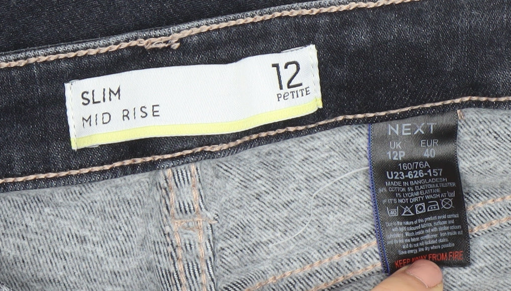 Next Women's Blue Slim Mid Rise Petite Jeans Size 12