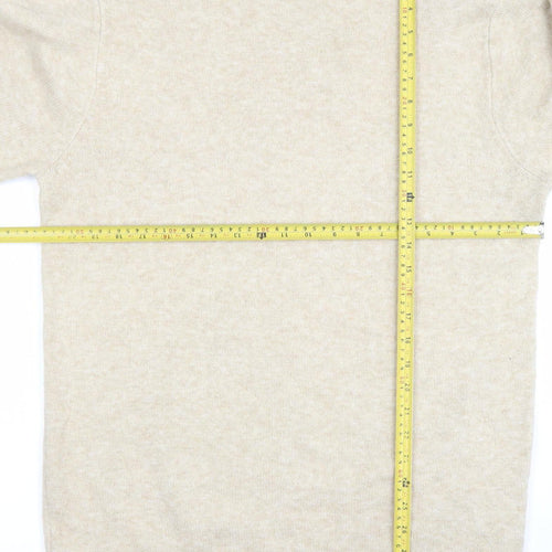 H&M Women’s Beige Wool Blend Mock Neck Long Sleeve Jumper XS