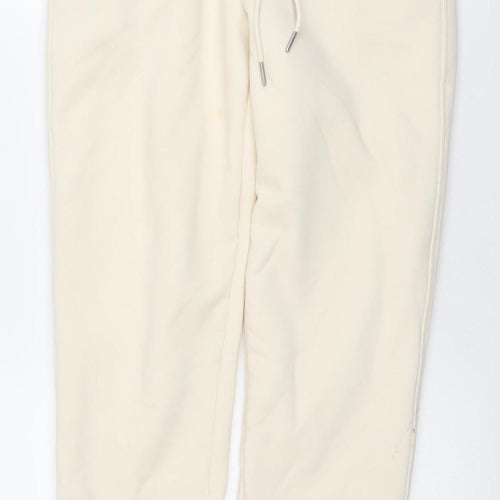 Uniqlo Women Ivory HEATTECH Joggers S Fleece Lined Thermal Trousers