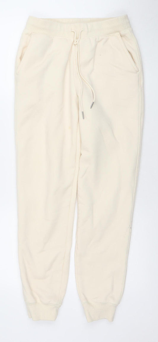 Uniqlo Women Ivory HEATTECH Joggers S Fleece Lined Thermal Trousers