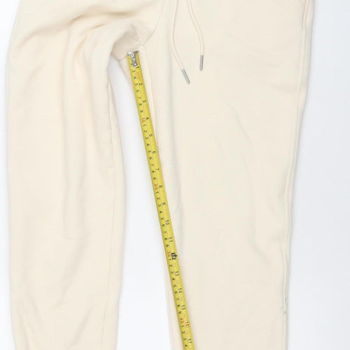 Uniqlo Women Ivory HEATTECH Joggers S Fleece Lined Thermal Trousers