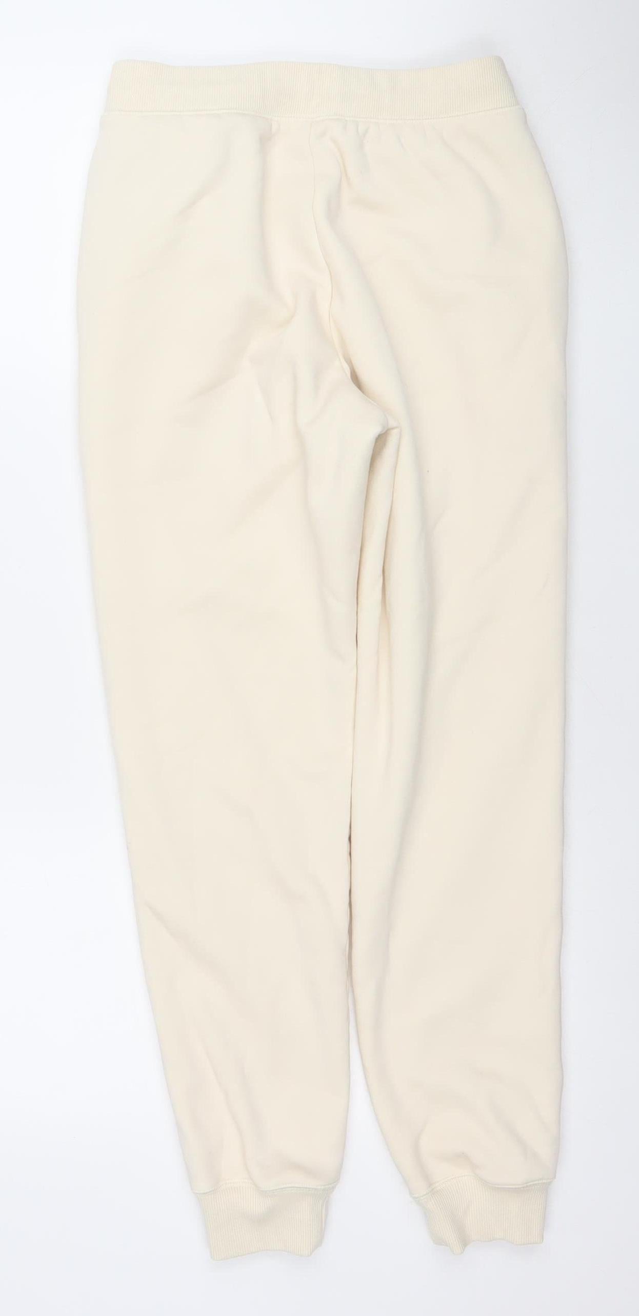 Uniqlo Women Ivory HEATTECH Joggers S Fleece Lined Thermal Trousers