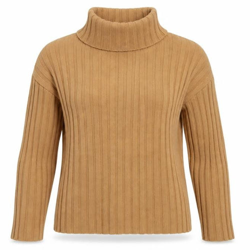 Primark Women’s Beige Roll Neck Ribbed Knit Jumper XS