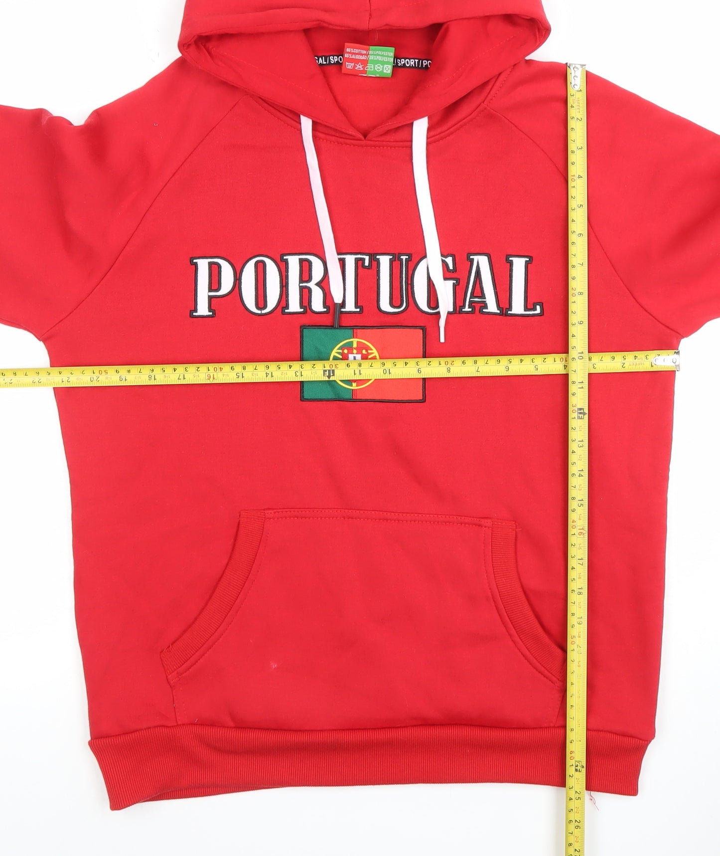 Força Portugal Men's Red Pullover Hoodie L Football Graphic
