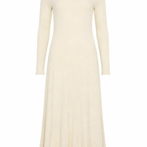 MNG Women Beige Long Sleeve Knit Maxi Dress Size 4