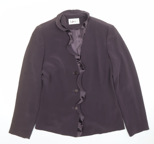 Libra Women's Brown Shawl Collar Suit Jacket Size 10