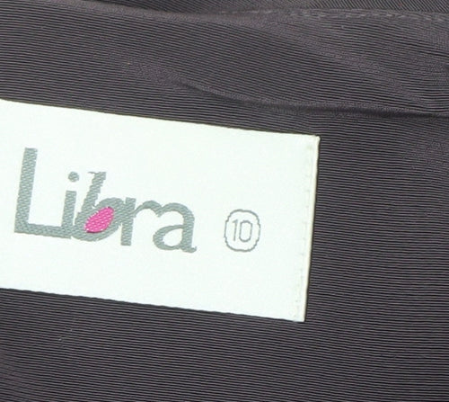 Libra Women's Brown Shawl Collar Suit Jacket Size 10