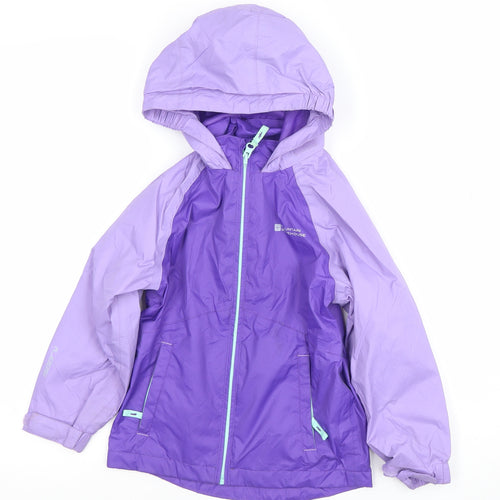 Mountain Warehouse Girls Purple Waterproof Rain Coat Jacket 5-6 Years