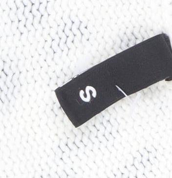 H&M Divided Women's White Animal Print Knit Jumper Size S