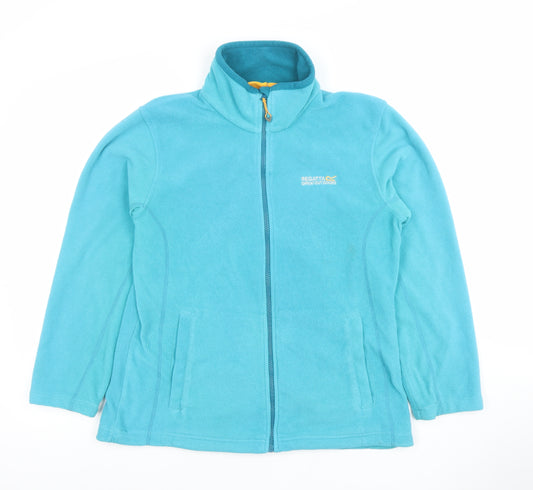Regatta Women Blue Fleece Full Zip Outdoor Jacket Size 12