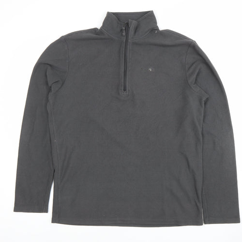 Peter Storm Mens Black Fleece 1/4 Zip Pullover Sweatshirt M