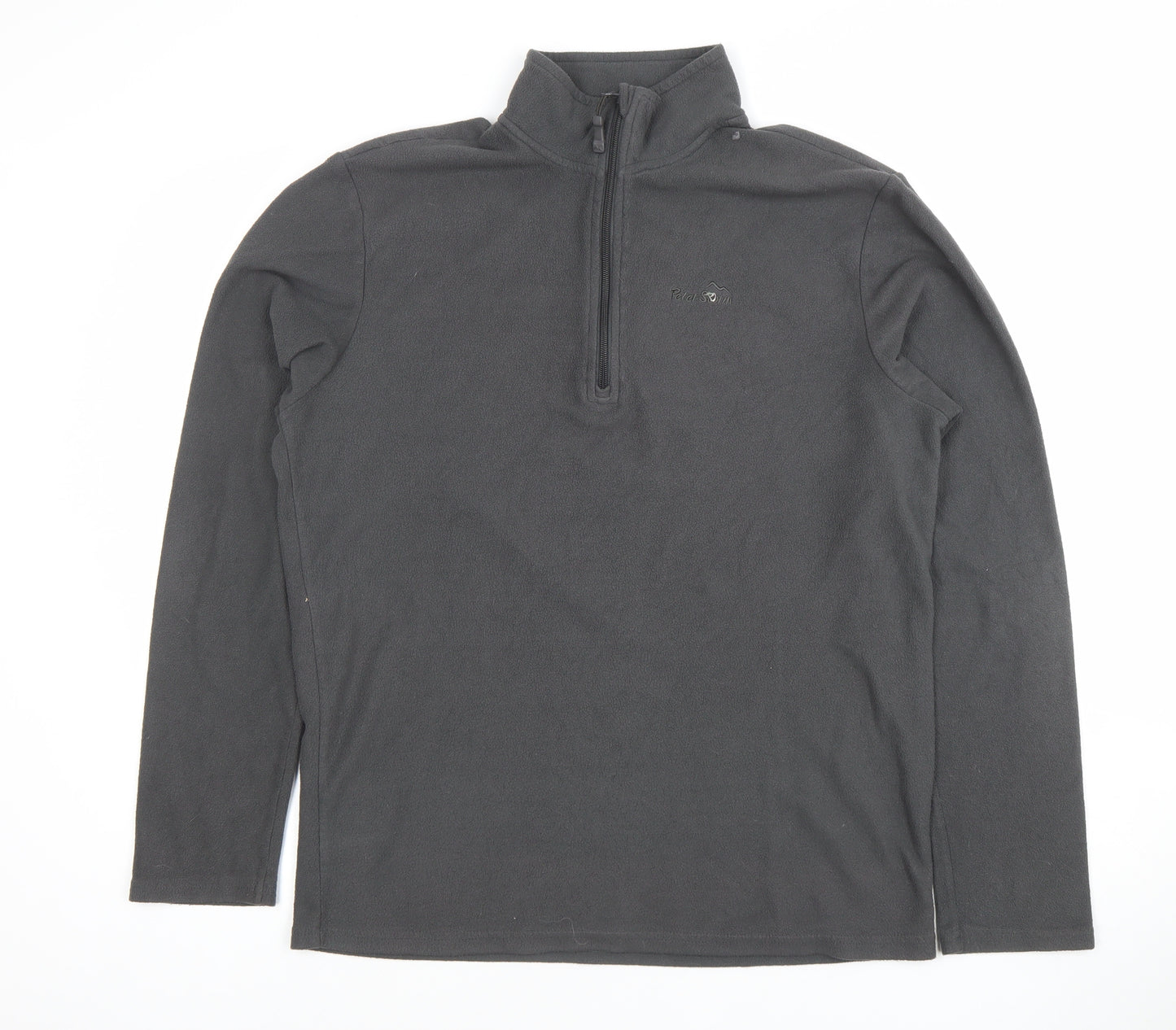 Peter Storm Mens Black Fleece 1/4 Zip Pullover Sweatshirt M