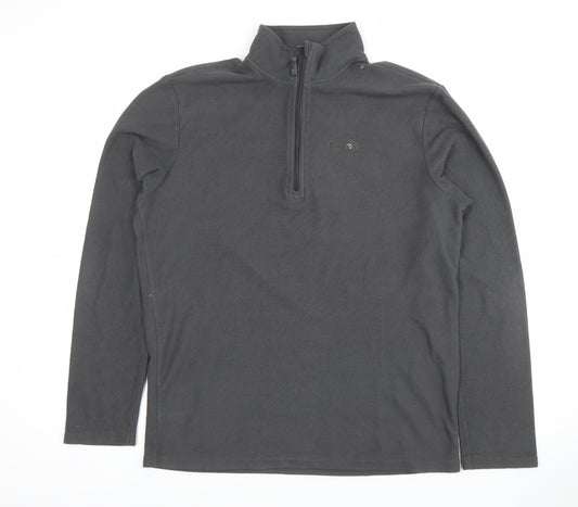 Peter Storm Mens Black Fleece 1/4 Zip Pullover Sweatshirt M