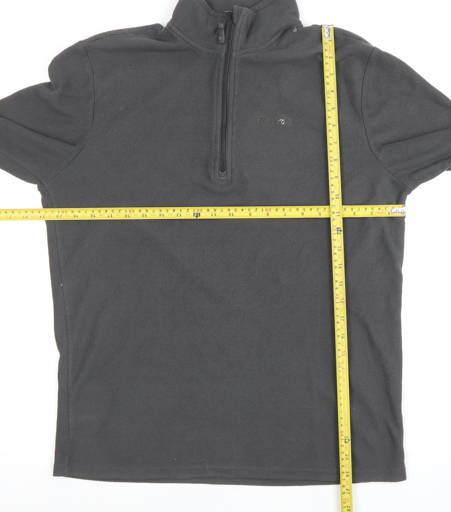 Peter Storm Mens Black Fleece 1/4 Zip Pullover Sweatshirt M