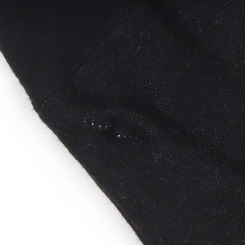 Jack Wills Women Black 1/4 Zip Mock Neck Pullover Sweatshirt UK 10