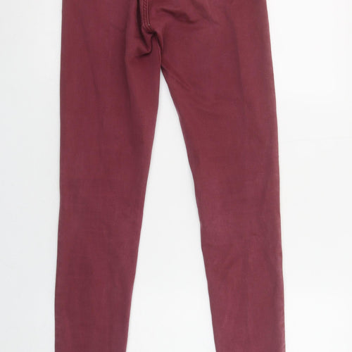 Toxik3 Womens Red Skinny Stretch Jeans Size 12 Slim Fit Denim