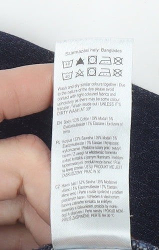 F&F Women's Blue Skinny Jeans Size 10 Regular Fit Denim