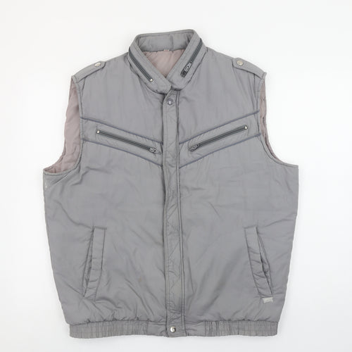 Nico Men’s Grey Padded Bodywarmer Waistcoat Size 44 Regular Fit