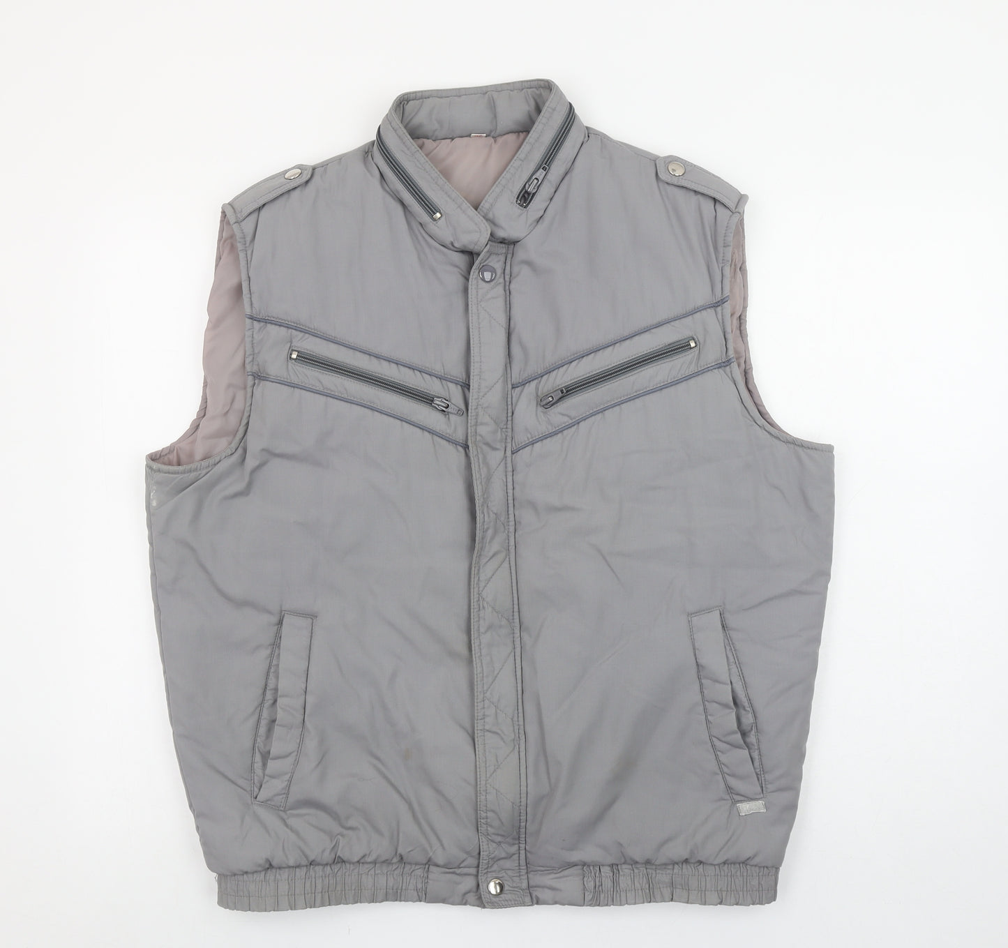 Nico Men’s Grey Padded Bodywarmer Waistcoat Size 44 Regular Fit