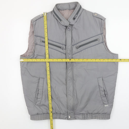 Nico Men’s Grey Padded Bodywarmer Waistcoat Size 44 Regular Fit