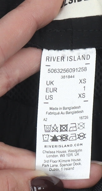 River Island Women’s Black Quick Dry Poolside Shorts XS